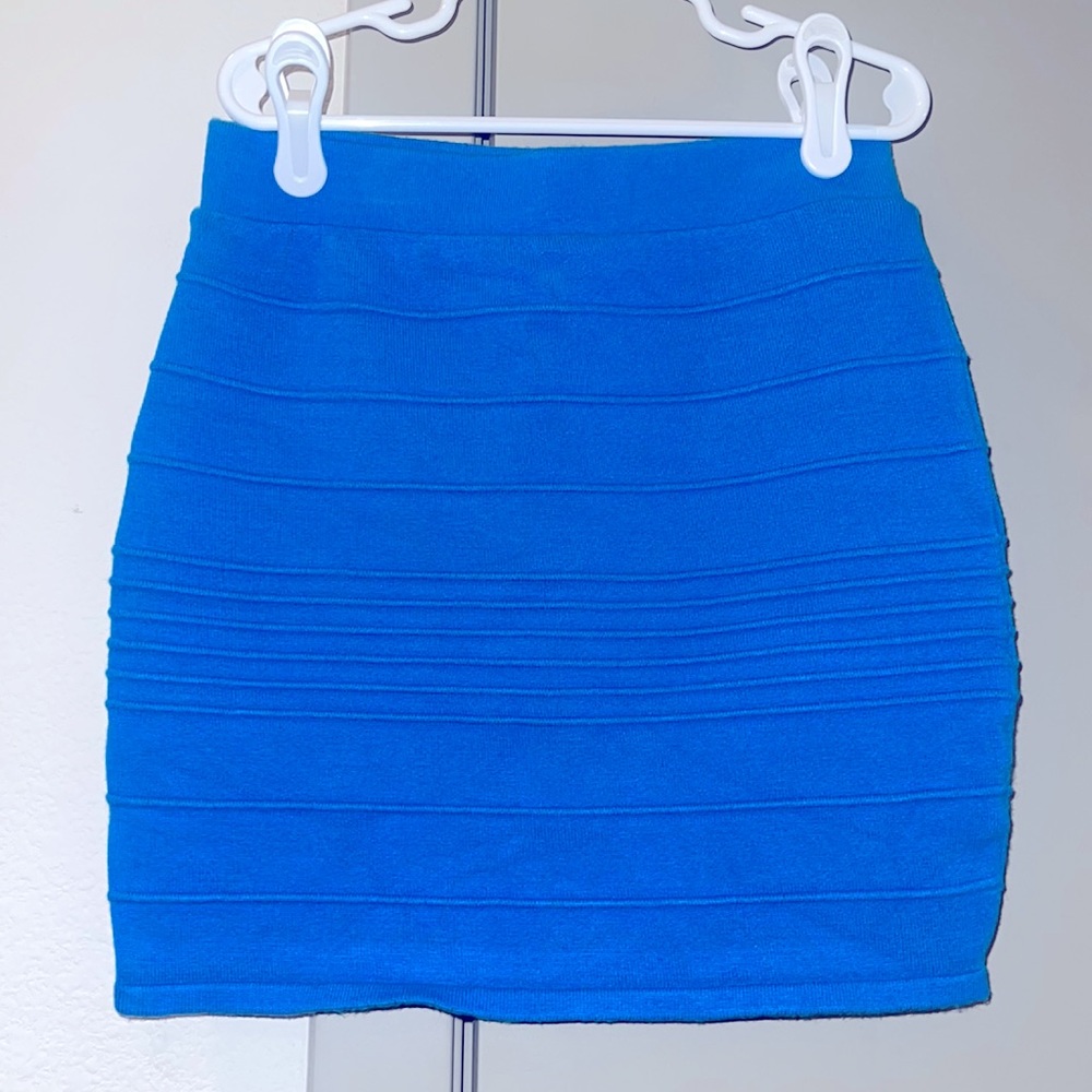 Juniors blue mini skirt